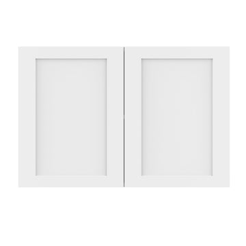 RTA - White Shaker - Double Door Refrigerator Wall Cabinets | 36