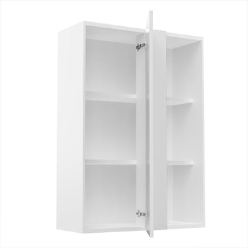 RTA - White Shaker - Single Door Wall Cabinets | 30"W x 42"H x 12"D