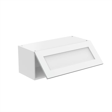 RTA - White Shaker - Horizontal Door Wall Cabinets | 30"W x 12"H x 12"D