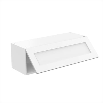 RTA - White Shaker - Horizontal Door Wall Cabinets | 36"W x 12"H x 12"D