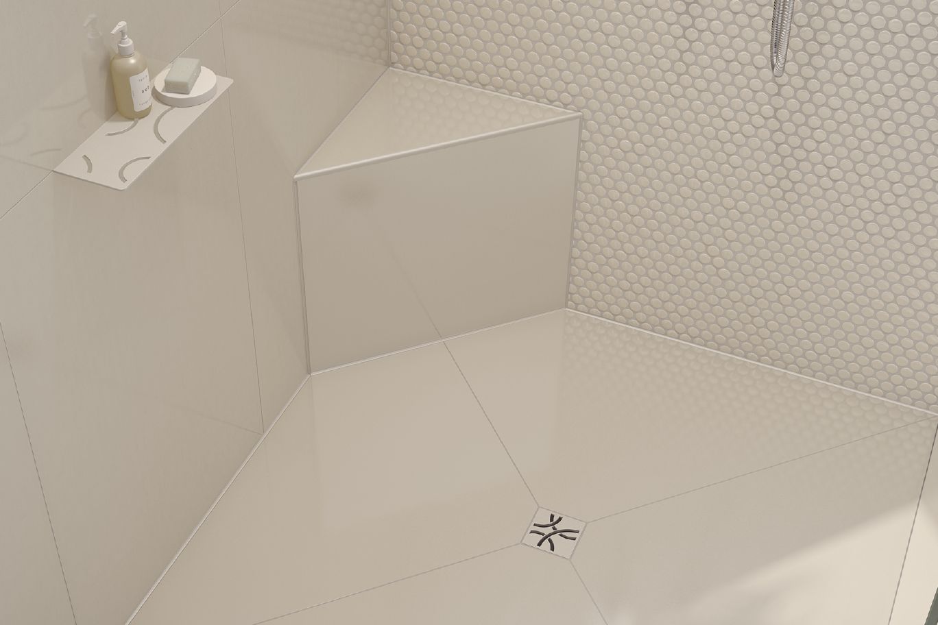 Kerdi-Drain Grate Kit 4 inch Brushed Nickel