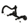 Vintage 6 Inch Adjustable Center Wall Mount Kitchen Faucet