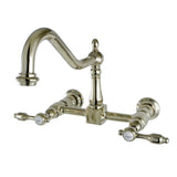 Tudor Wall Mount Bridge Kitchen Faucet