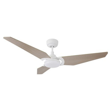Trailblazer White/Wooden Pattern/Wood 3 Blade Smart Ceiling Fan with Dimmable LED Light Kit Works with Remote Control, Wi-Fi apps and Voice control via Google Assistant/Alexa/Siri