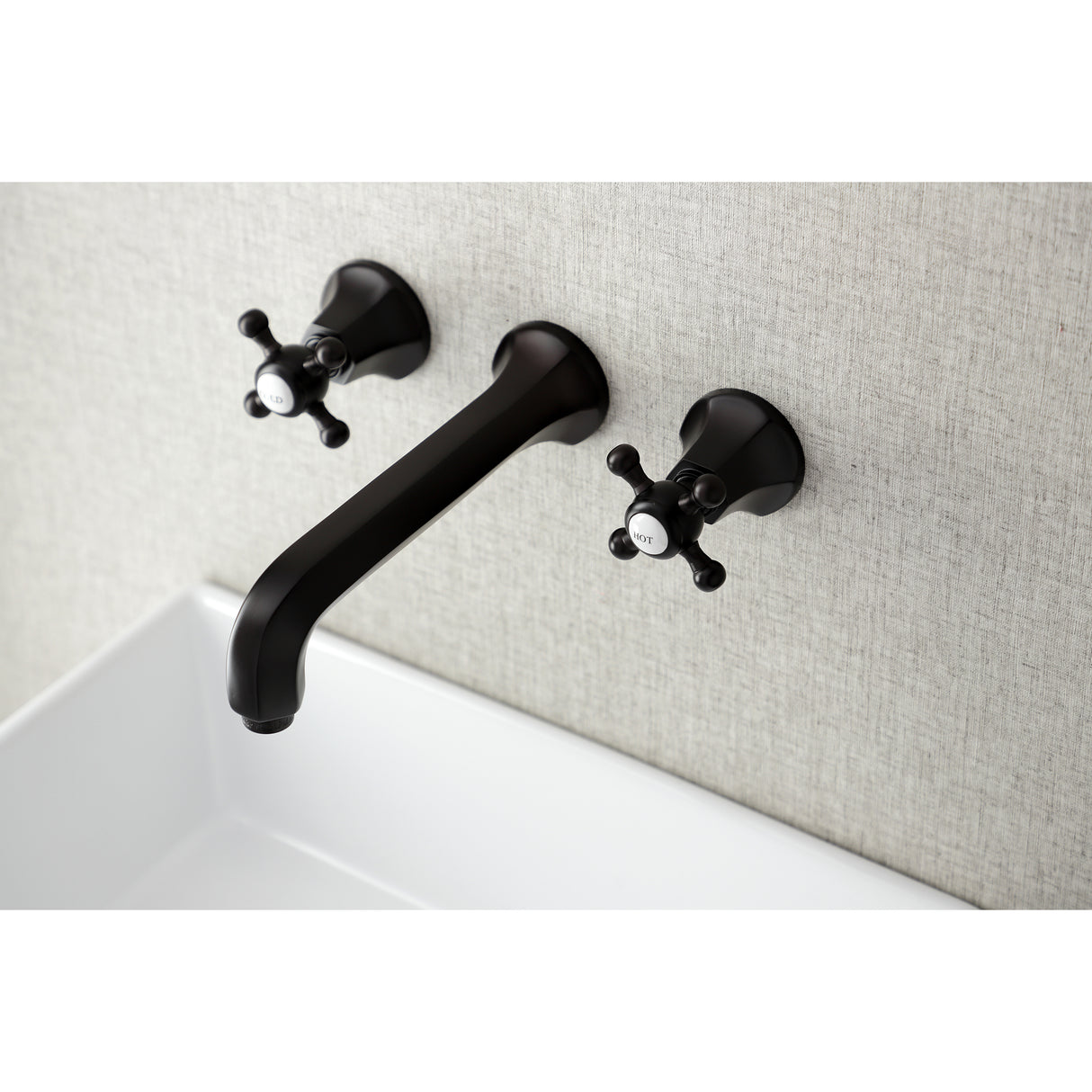 Metropolitan Two-handle 3-Hole Wall Mount Bathroom Sink Faucet