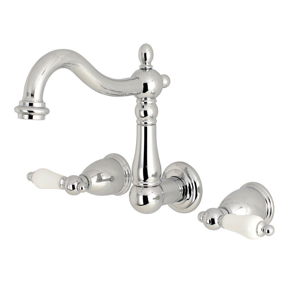 Heritage Traditional 8 Inch Center Wall Mount Bathroom Faucet