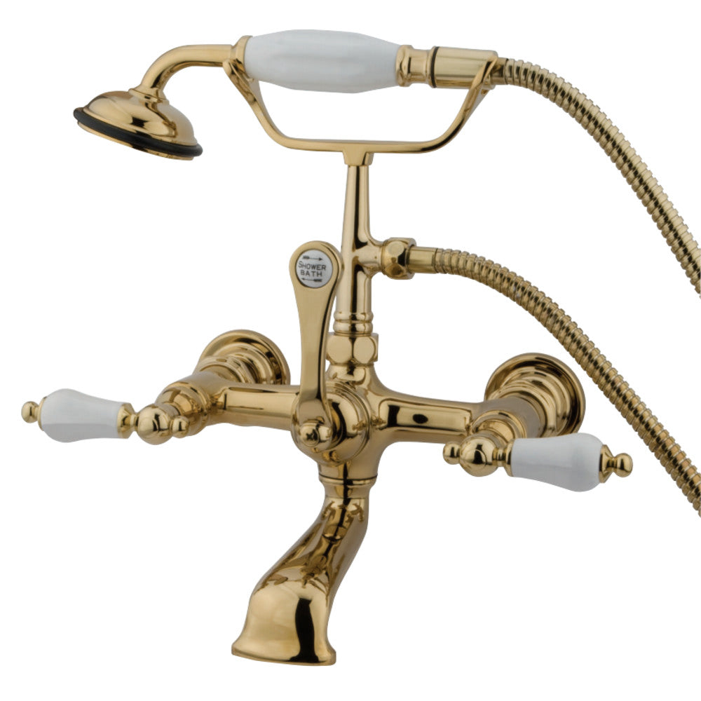 Vintage Leg Tub Faucet With Hand Shower And Straight Arm