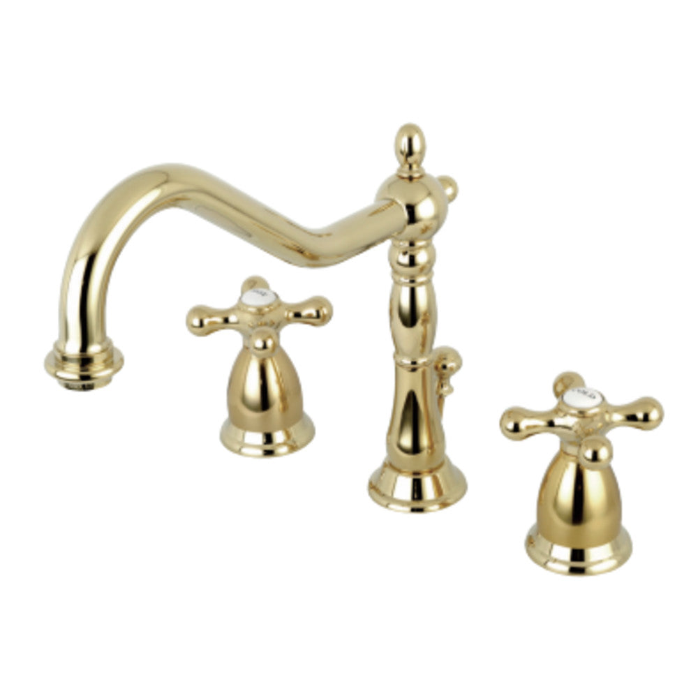 Hertage Deck Mount 8" Widespread Bathroom Faucet