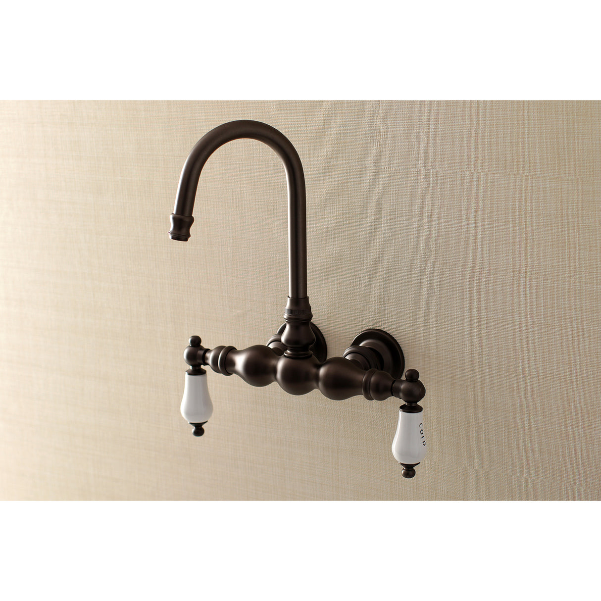 Vintage 3.4" Wall Mount Two Handle Tub Faucet