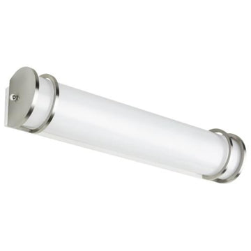 LED Half-Cylinder Vanity Light Fixture Dimmable Cool White, Brushed Nickel Finish