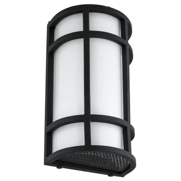 LED Mission Style Wall Sconce, 15 Watts, 800 Lumens, Outdoor Use, Black Finish,  12 Inch