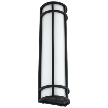 LED Mission Style Wall Sconce, 23 Watts, 1200 Lumens, Outdoor Use, Black Finish, 24 Inch