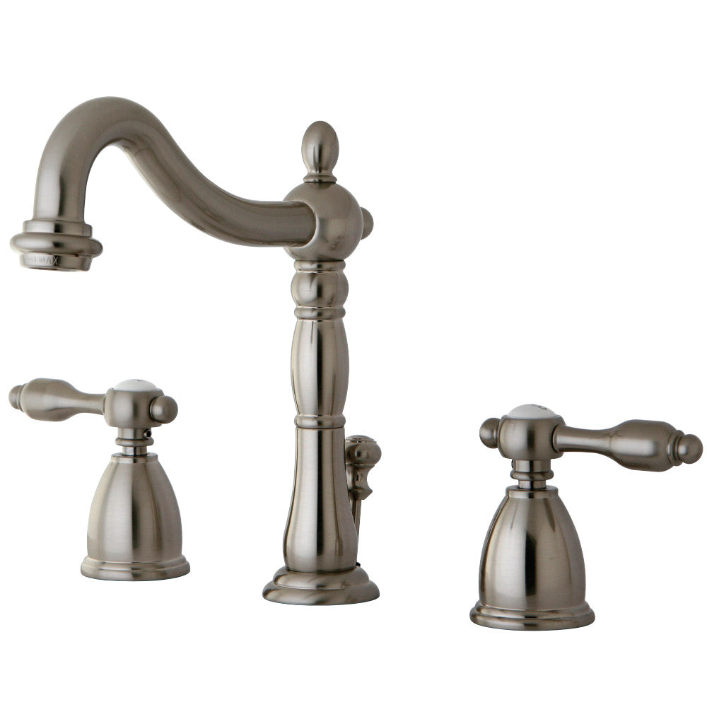 Heritage 8 In. Widespread Deck Mount Bathroom Sink Faucet