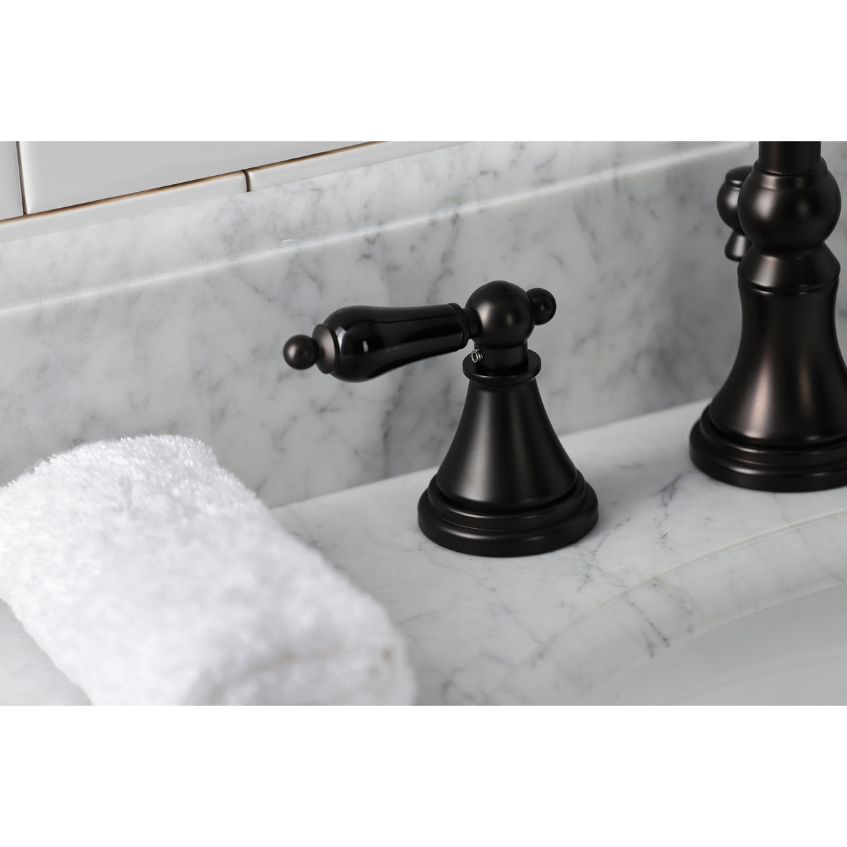 Duchess Widespread Bathroom Faucet With Brass Pop Up In 11.2" Spout Height - BUILDMYPLACE