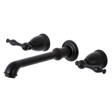Naples 8 Inch Two-Handle Center Wall Mount Bathroom Faucet