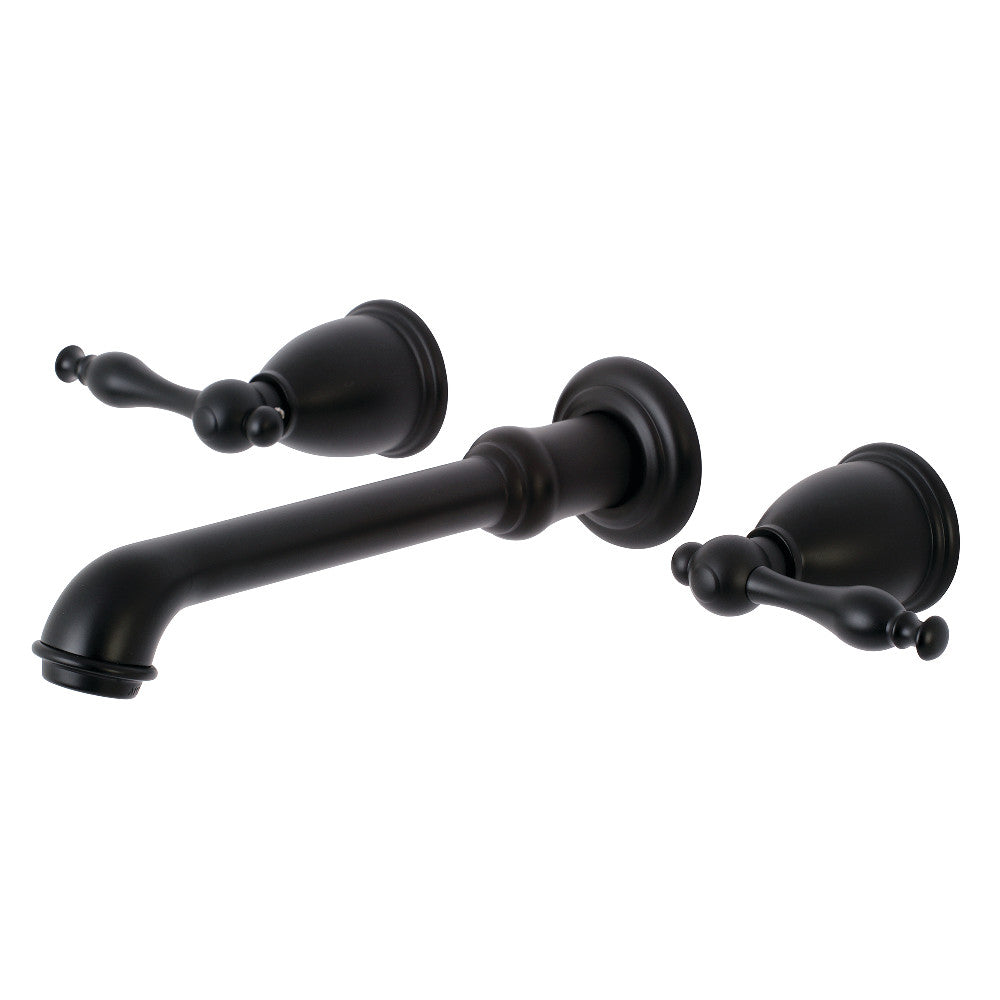 Naples 8 Inch Two-Handle Center Wall Mount Bathroom Faucet