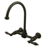 Traditional Wall Mount Bridge Kitchen Faucet