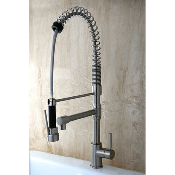Brushed Nickel Single-Handle Pre-Rinse Kitchen Faucet