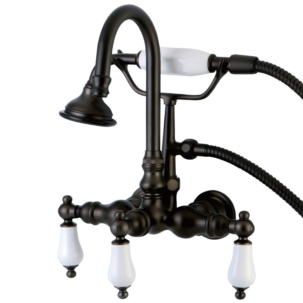 Aqua Vintage Wall Mount Clawfoot Tub Faucet With 3.4" Center Spread