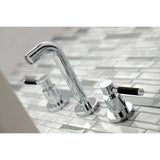 Kaiser Easy To Clean Two Handle Wall Mount Bathroom Faucet