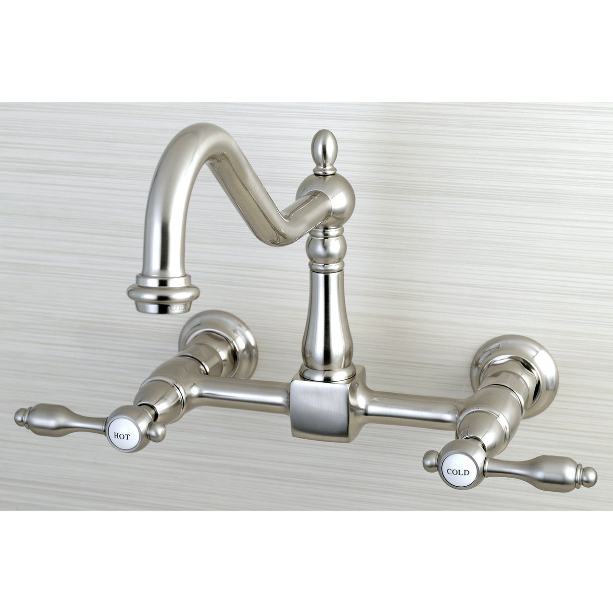 Tudor Wall Mount Bridge Kitchen Faucet