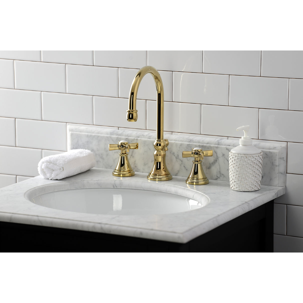 Millennium Widespread Bathroom Faucet With Brass Pop Up