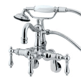 Vintage Adjustable Center Wall Mount Tub Faucet W/ Hand Shower