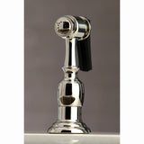 Restoration 8" Bridge Kitchen Faucet With Sprayer Includes Cross Handles For Easy Rotation