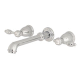 Tudor Two-Handle Wall Mount Bathroom Faucet