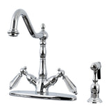 Wilshire Mono Deck Mount Kitchen Faucet with Brass Sprayer