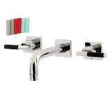 Kaiser Easy Clean Two Handle Two-handle 3-Hole Wall Mount Bathroom Sink Faucet