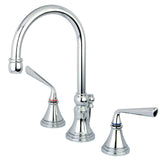 Silver Sage 8" Widespread Lavatory Faucet with Brass Pop-Up