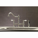 Restoration 8" Bridge Kitchen Faucet With Sprayer