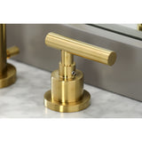 Modern Widespread Bathroom Faucet with Brass Pop-Up