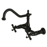 Heritage Two-Handle Traditional Wall Mount Bridge Kitchen Faucet