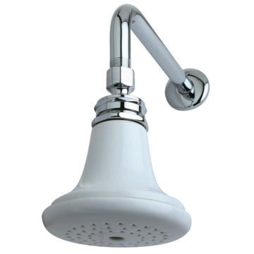 Victorian Ceramic Showerhead with 12" Shower Arm Combo