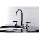 Modern Widespread Bathroom Faucet with Brass Pop-Up