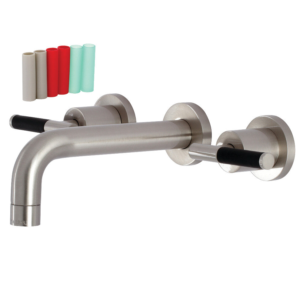 Kaiser Two Handle 3-hole Wall Mount Bathroom Sink Faucet