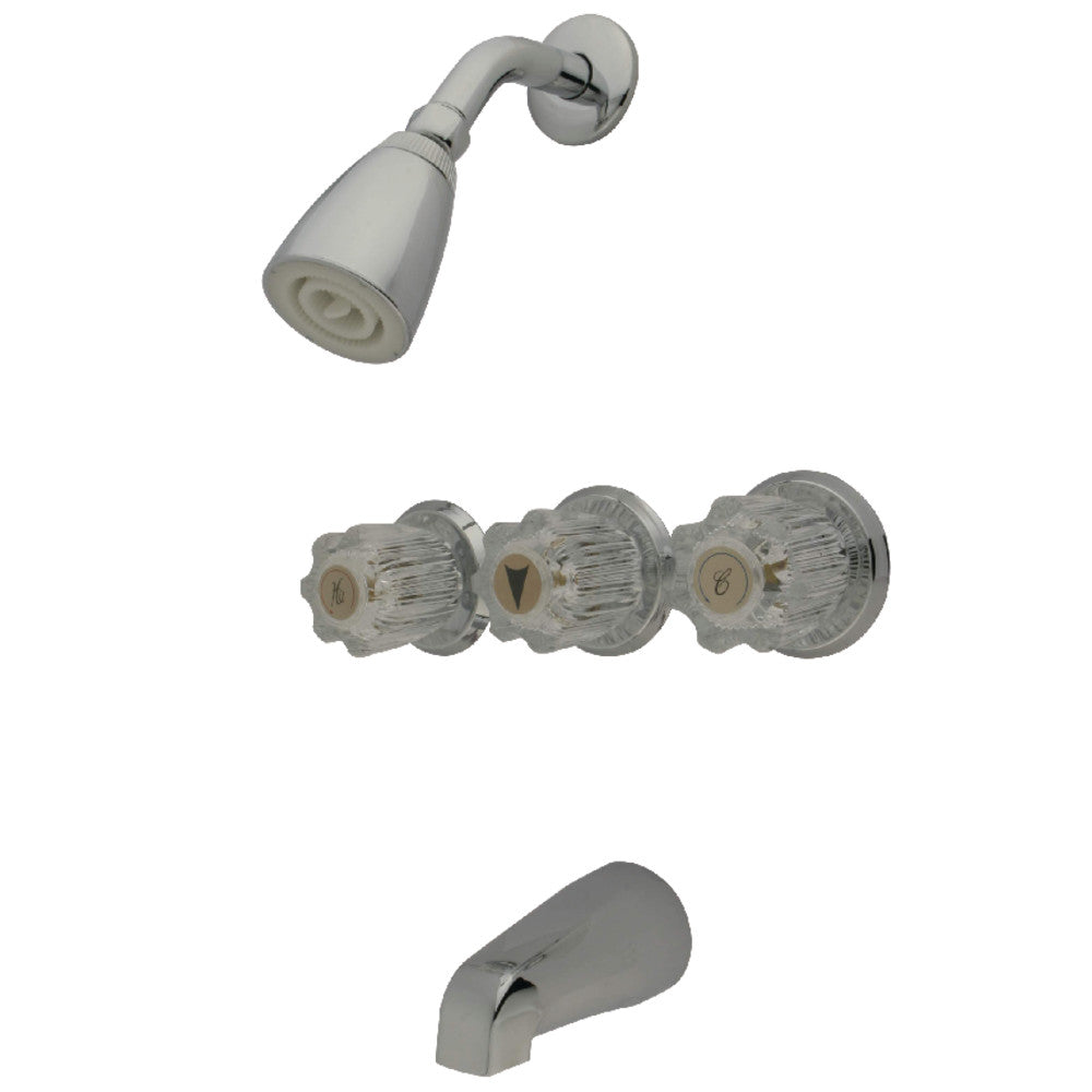 Acrylic Handle Tub and Shower Faucet