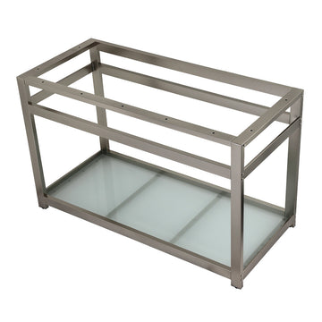 Fauceture 49" x 22" Steel Console Sink Base with Glass Shelf