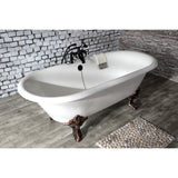 Cast Iron Double Ended Clawfoot Tub with 7 - Inch Faucet Drillings - BUILDMYPLACE