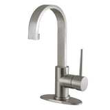 New York Single-Handle Single Hole Bathroom Sink Faucet with push pop-up, Drain & Cover Plate