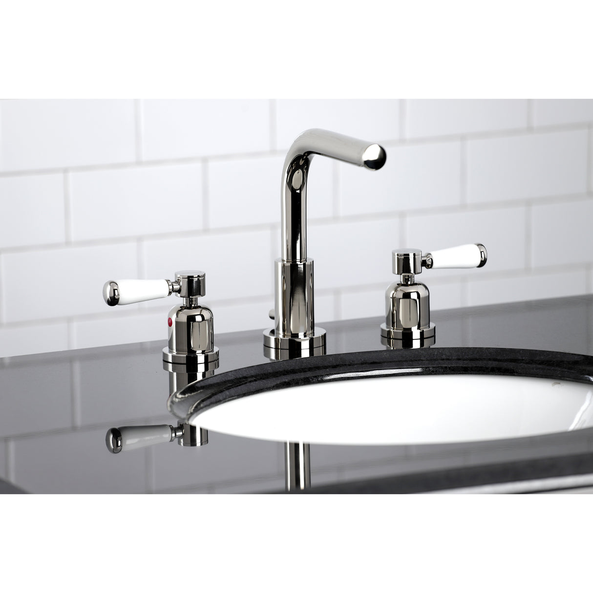 Paris Modern Widespread Bathroom Faucet, 8 Inch