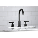 Modern Widespread Bathroom Faucet with Brass Pop-Up