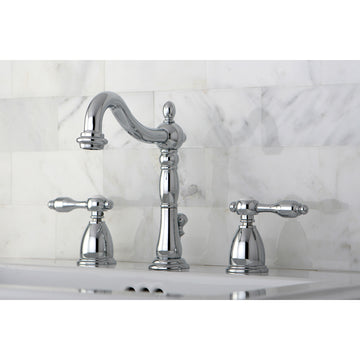 Heritage 8 In. Widespread Deck Mount Bathroom Sink Faucet