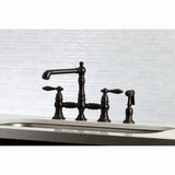 English Country Kitchen Faucet With Side Sprayer - BUILDMYPLACE