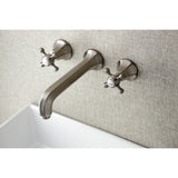 Metropolitan Two-handle 3-Hole Wall Mount Bathroom Sink Faucet