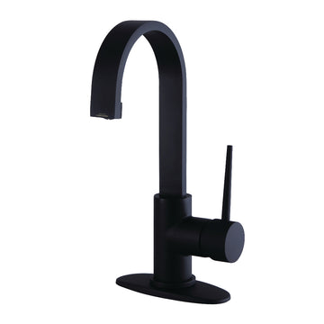 New York Single-Handle Single Hole Bathroom Sink Faucet with push pop-up, Drain & Cover Plate