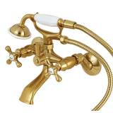 Tub Wall Mount Clawfoot Tub Faucet With Hand Shower