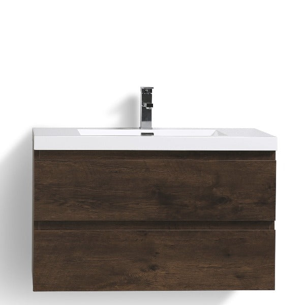 Brooklyn Floating / Wall Mounted Bathroom Vanity With Acrylic Sink